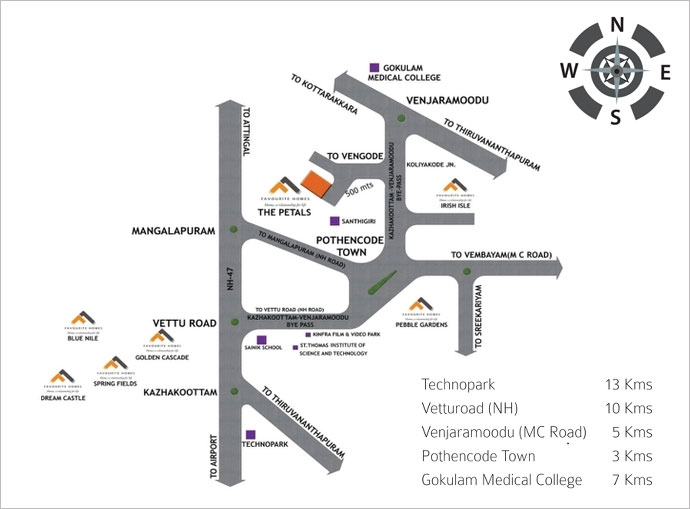 The Petals Location Map